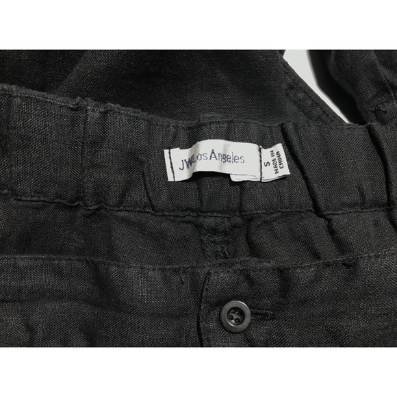 Johnny Was JW Los Angeles Linen Pants‎ Small Embroidered Cropped Black Boho - Picture 11 of 16